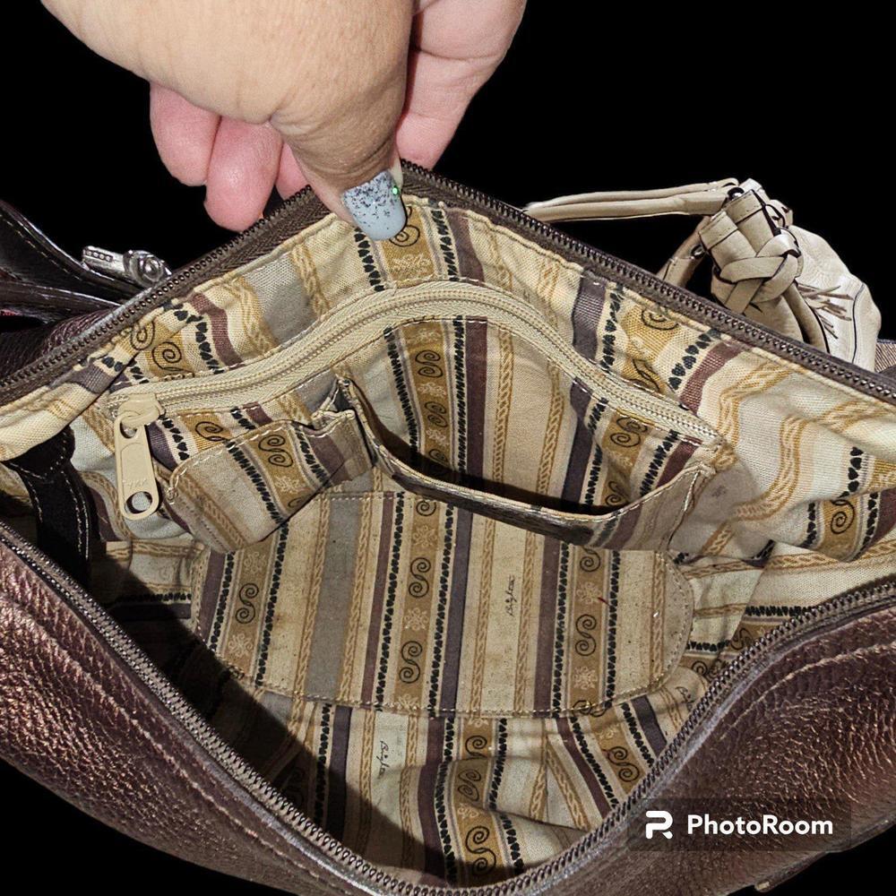 Brighton Nikki Masterpiece Bronze Leather Embellished Leather Hobo Shoulder Bag - Picture 11 of 16
